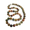 Jaspis Picasso Halskæde med knuder ædelsten perlekæde Natural Jasper Gemstone Necklace