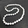 Hvid Halskæde Jade krystalsten facetperler Knotted Design Natural White Jade Necklace