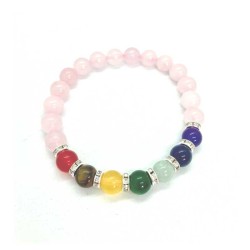 Armbånd Rosakvarts ædelsten Chakra krystal sten Yoga smykker Gemstone Bracelet