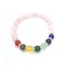 Armbånd Rosakvarts ædelsten Chakra krystal sten Yoga smykker Gemstone Bracelet