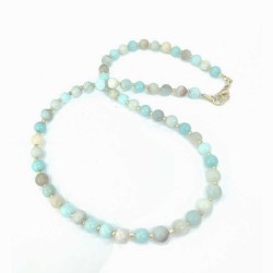 Halskæde Amazonit ædelsten Natural Colorful Amazonite Necklace