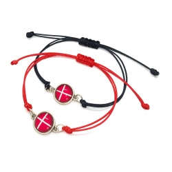 Dannebrog armbånd DK flag Bracelet til sportfans