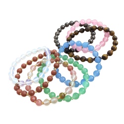 Børnearmbånd naturlig krystal sten allergivenlig armbånd til børn