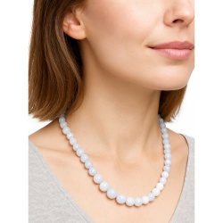 Halskæde Akvamarin sten perlekæde Natural Aquamarine