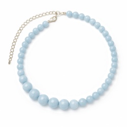 Halskæde Akvamarin håndlavet stenperlekæde 6-14 mm Natural Aquamarine Gemstone Necklace