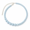 Halskæde Akvamarin håndlavet stenperlekæde 6-14 mm Natural Aquamarine Gemstone Necklace