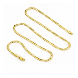 Figaro Kæde til Mænd – 4 mm Forgyldt Rustfrit Stål