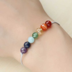 Chakra armbånd 7 krystal sten Chakra farver Yoga smykker
