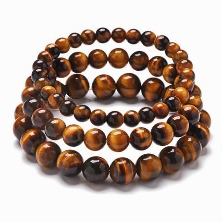 Tigerøje armbånd 6-8-10mm sten Natural Tiger Eye Gemstone Bracelet Tigerøje armbånd 6-8-10mm sten Natural Tiger Eye Gemstone Bracelet