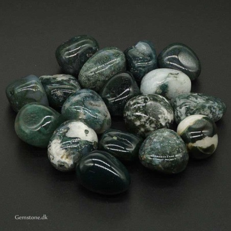 Agat Mos sten Natural Tumbled Green Agate Moss Gemstone Agat Mos sten Natural Tumbled Green Agate Moss Gemstone