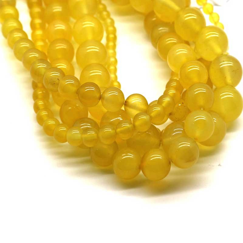 Jade Gul perler ægte sten jadeperler til smykker Natural Yellow Jade Beads