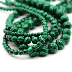 Malakit sten perler til smykker Green Malachite Gemstone Beads