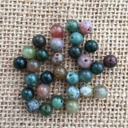 Agat perler ægte sten Natural Indian Agate Beads 6mm