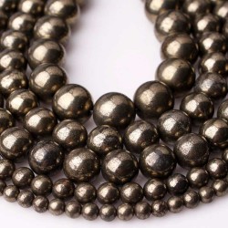 Pyrit perler til smykker Natural Iron Pyrite Gemstone Beads