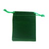 Smykkepose fløjl grøn mini pose med snørelukning