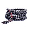 Mala kæde 108 perler sorte træperler 8mm bedekæde Mala Beads til Yoga Meditation