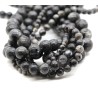 Larvikit sten perler sort Labradorit Natural Larvikite Gemstone Beads