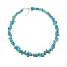 Halskæde Turkis sten Blue Turquoise Gemstone Chips Necklace