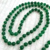 Mala kæde 108 Jade Grøn perler 8mm knotted bedekæde