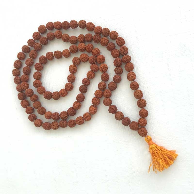 Mala kæde 108 Rudraksha perler Natural Mala Beads Yoga meditation bedekæde