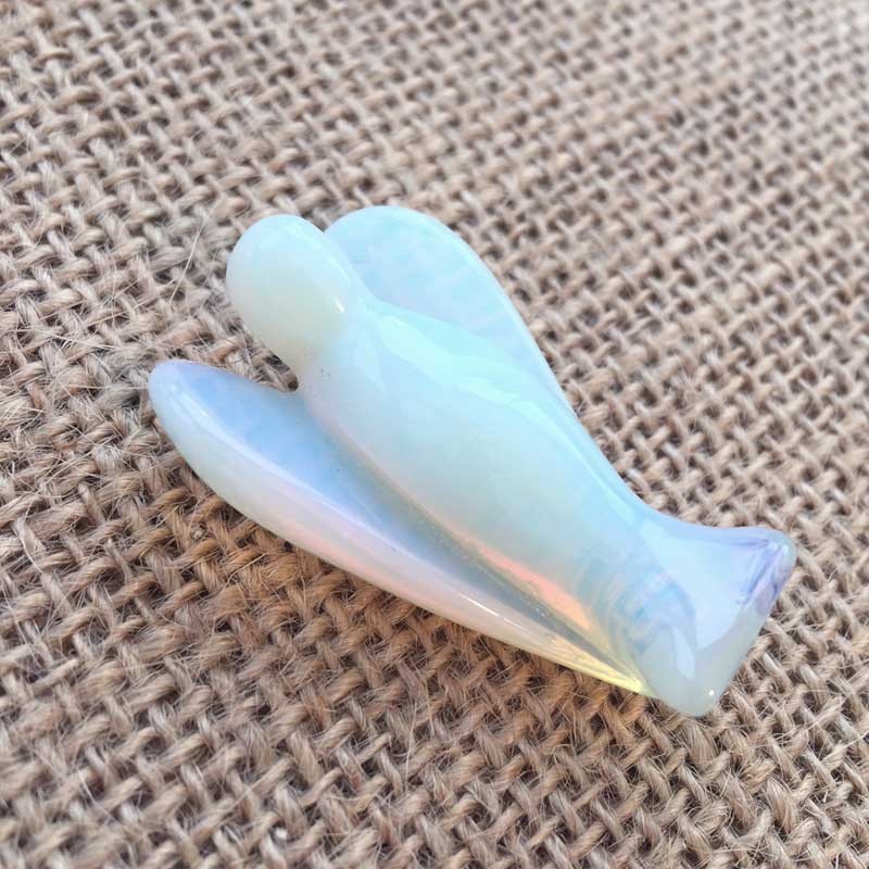 Skytsengel Opal krystal sten Opalit Engel figur