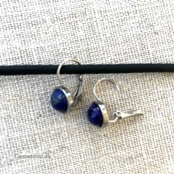 Lapis Lazuli øreringe rustfrit stål vintage design Natural Blue Lapis Gemstone Earrings