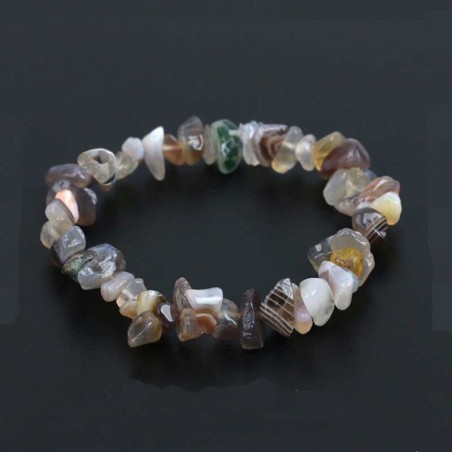 Armbånd Agat Botswana krystal sten chips Natural Agate Botswana Gemstone Bracelet Armbånd Agat Botswana krystal sten chips Natural Agate Botswana Gemstone Bracelet