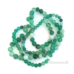 Perler Agate Green Stripe sten perler lav selv smykker