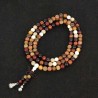 Malakæde 108 Sandeltræ perler 8mm elastisk bedekæde Sandalwood Mala Beads