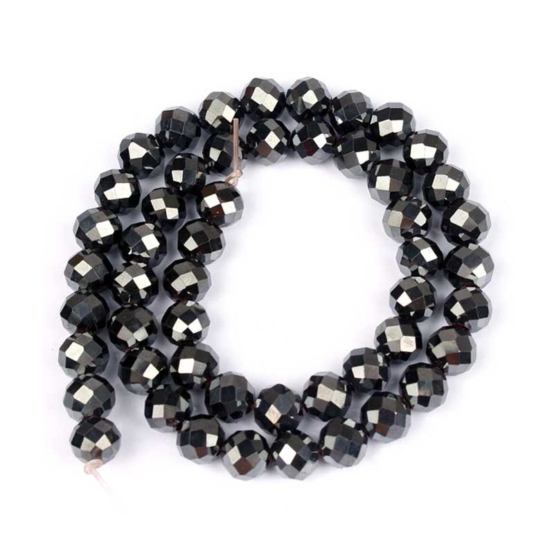 Perler Hæmatit Blodsten Faceted Natural Hematite Beads