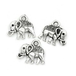 Elefant charms sølv vedhæng lav selv smykker tilbehør