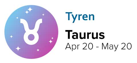 Tyr Stjernetegn fødselssten krystaller Taurus Zodiac Sign